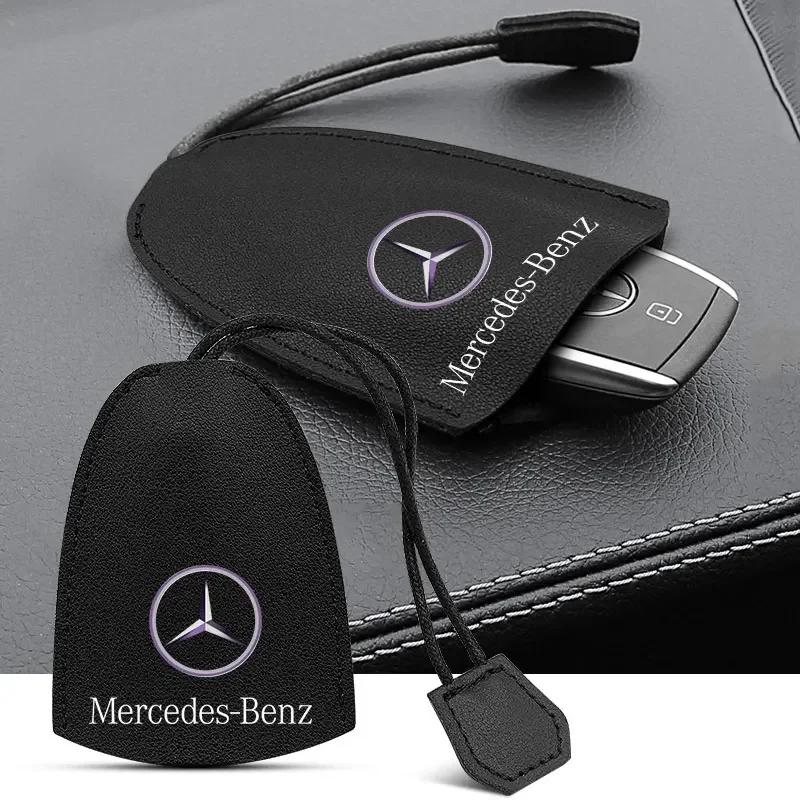 Large Capacity Key Case Cover Soft PU Leather Prevents Key Loss and Scratches Suitable For Mercedes Benz B/C/E/S Clase A C200L