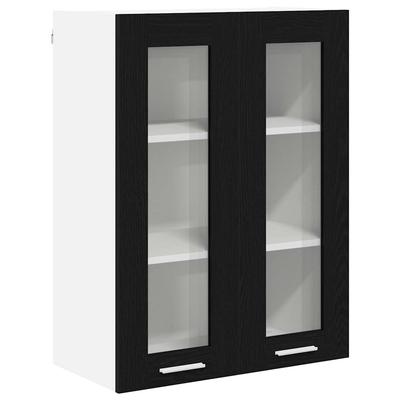 Hanging Cabinet Black Oak Effect 60 X 31 X 80 Cm Engineered Wood