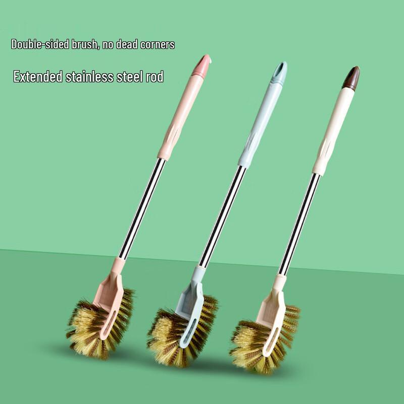 Двухсторонняя туалетная щетка Shāài Jié с удлиненной ручкой
