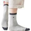 5 Pairs Men's Mid-Calf Anti-Odor Socks, 100% Cotton Embroidered, Autumn Winter Comfortable Breathable Casual Socks