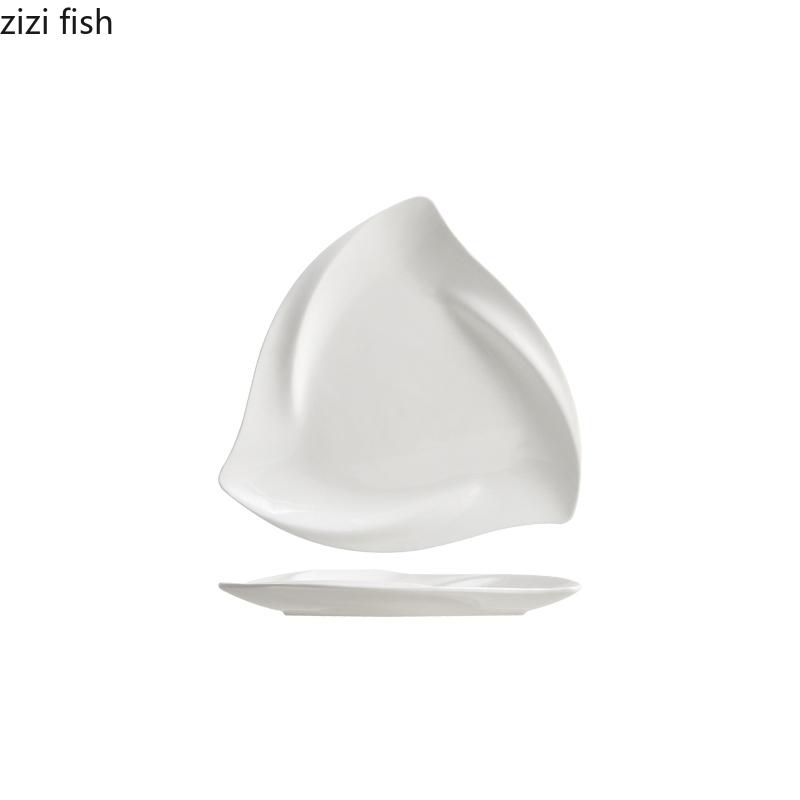 Farfurie Triunghiulară Irregulară Farfurie Ceramică pentru Desert Farfurie pentru Sushi Farfurii pentru Salată Farfurii de Serviciu Veselă Specială pentru Bucătărie Moleculară