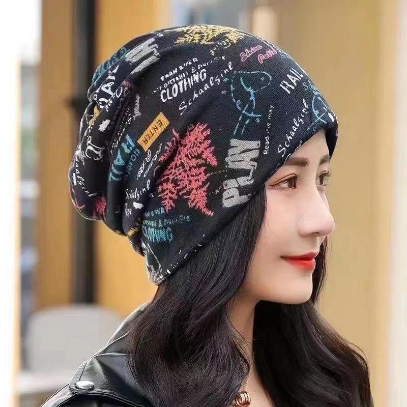 Fashion Double Head Cap Bib Twist Cap Multi-Functional Printed Scarf Cover Cap Neck Cap Face Mask Headscarf Cap C081