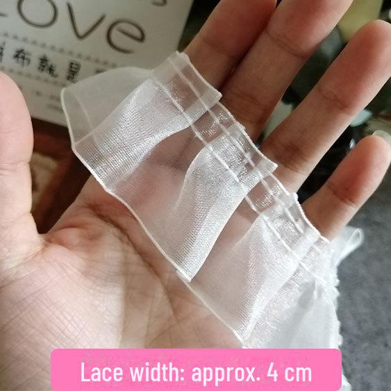 

Японская черная плиссированная кружевная юбка. Аксессуары для детской одежды и декоративных занавесок своими руками.