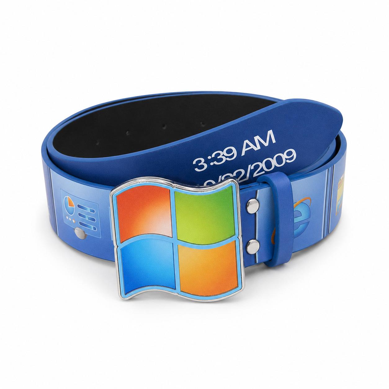 Windows 7 Retro-Gürtel: 90er Jahre Nostalgie Unisex High-End Kreatives Taskbar-Design 110 cm black