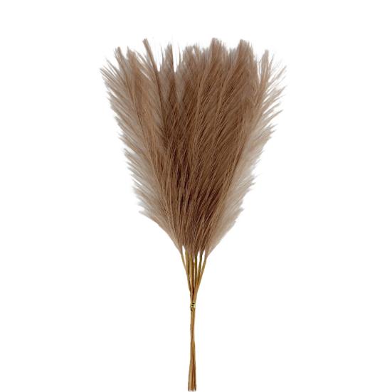 10Pcs Artificial Pampas Grass Decoration Realistic Fluffy Tall Fake Dried Grass Home Office Wedding Party Table Centerpiece Boho Decor