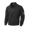 Grabbing Fleece Jacket Men's Warm Stand-up Collar Pullover Chevron Zip Sweater Jacket Moisture Wicking Comfortable Fit Skin-friendly Breathable Tops