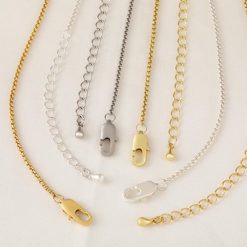 Yaoquan 18K Gold-Plated Square Pearl Chain Necklace: Non-Fading, Color-Preserving, Fashionable Clavicle Accessory.