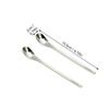 304 Stainless Steel Coffee Spoon Long Handle Stirring Spoon Reusable Ice Cream Dessert Spoon Teaspoon Kitchen Tableware
