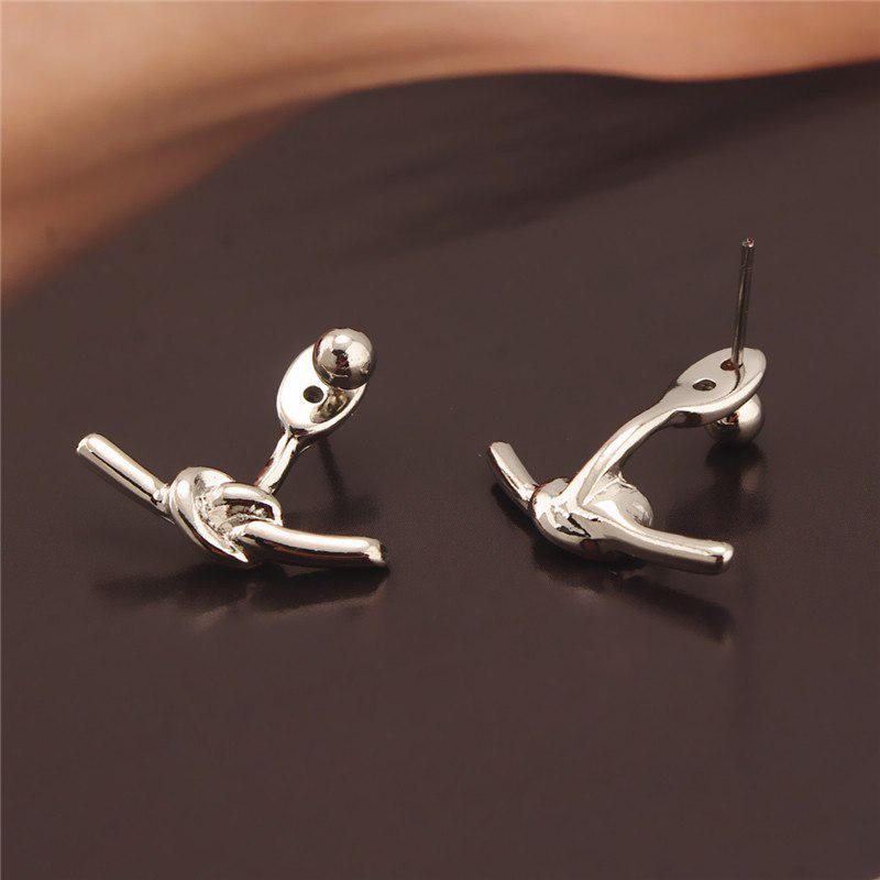 

Punk Stud Earrings For Women Personal Unique Bow Knot Earring Brincos Fashion Jewelry pendientes срібний