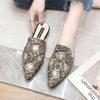 Akexiya 2026 Woman Flip Flops Luxury Women Mules Ladies Summer Slippers New Low Heels Flat Casual Shoes Pointed Women Shoes