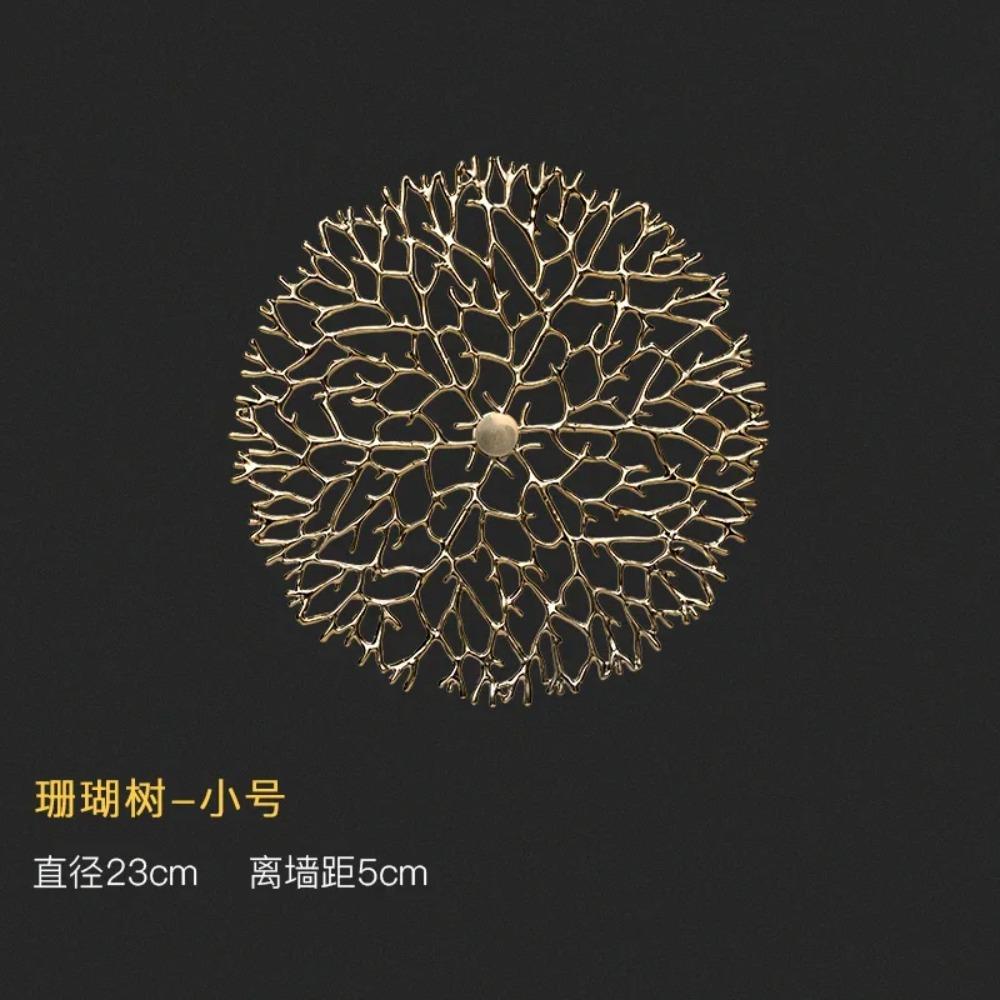 Background Home Decoration Wall Hanging Copper Pendant Metal Hollow Out Coral Lotus Leaf Fish Pond Goldfish Wall Decoration