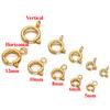 10pcs Stainless Steel Spring Clasp Round Keychain Clips Hook Buckles Connector for Bracelet Necklace DIY Jewelry Making Supplies