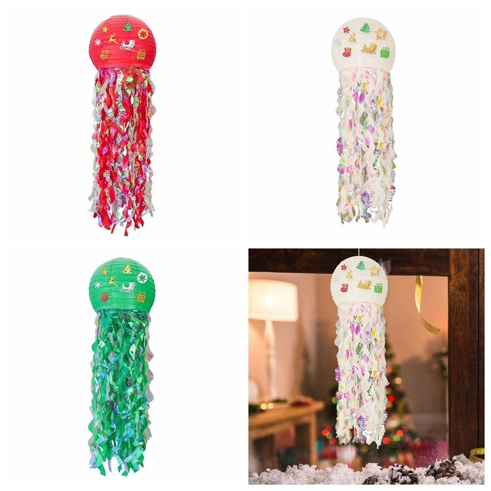 

Special-shaped Christmas Jellyfish Paper Lanterns Artificial Paper Ornament Kindergarten