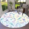 1PC Seahorse Oceanic Non-Slip Floor Round Carpet, Office, Family, Bedroom, Large Area Rug Indoor Rugs, Vibrant Colors-Z0463