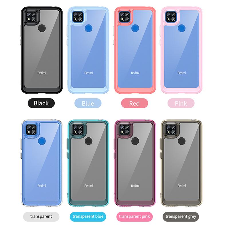 For Redmi 10A Case Cover Xiaomi Redmi 10A Capa Shockproof Bumper Hard Clear Transparent Colour For Fundas Redmi 10 A 10A Cover