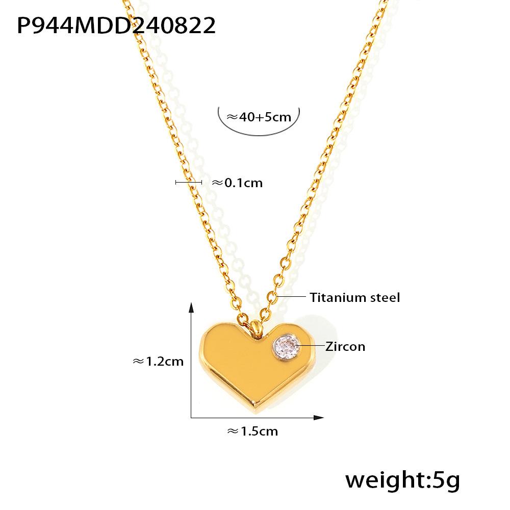 French Geometric Star Clavicle Necklace in 18K Gold-Plated Titanium Steel