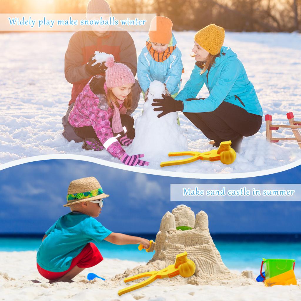 1/4pcs Snowball Maker Clip Multi-shape Cartoon Snow Balls Making Clamps Snow Ball Maker Gadgets Kids s for Snowball Fights Tool