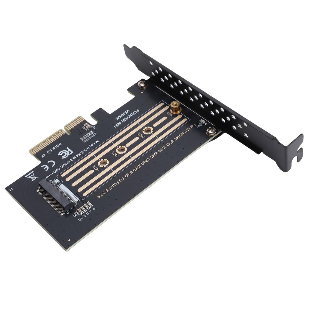 PCIe 4X to M.2 M Key Card 128Gbps Speed PCI E X4 5.0 GEN5 to M.2 NVMe Adapter Card for 2280 2260 2242 2230 SSD