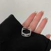 Elegant Adjustable Butterfly Zirconia Ring - High-End Fashionable Style