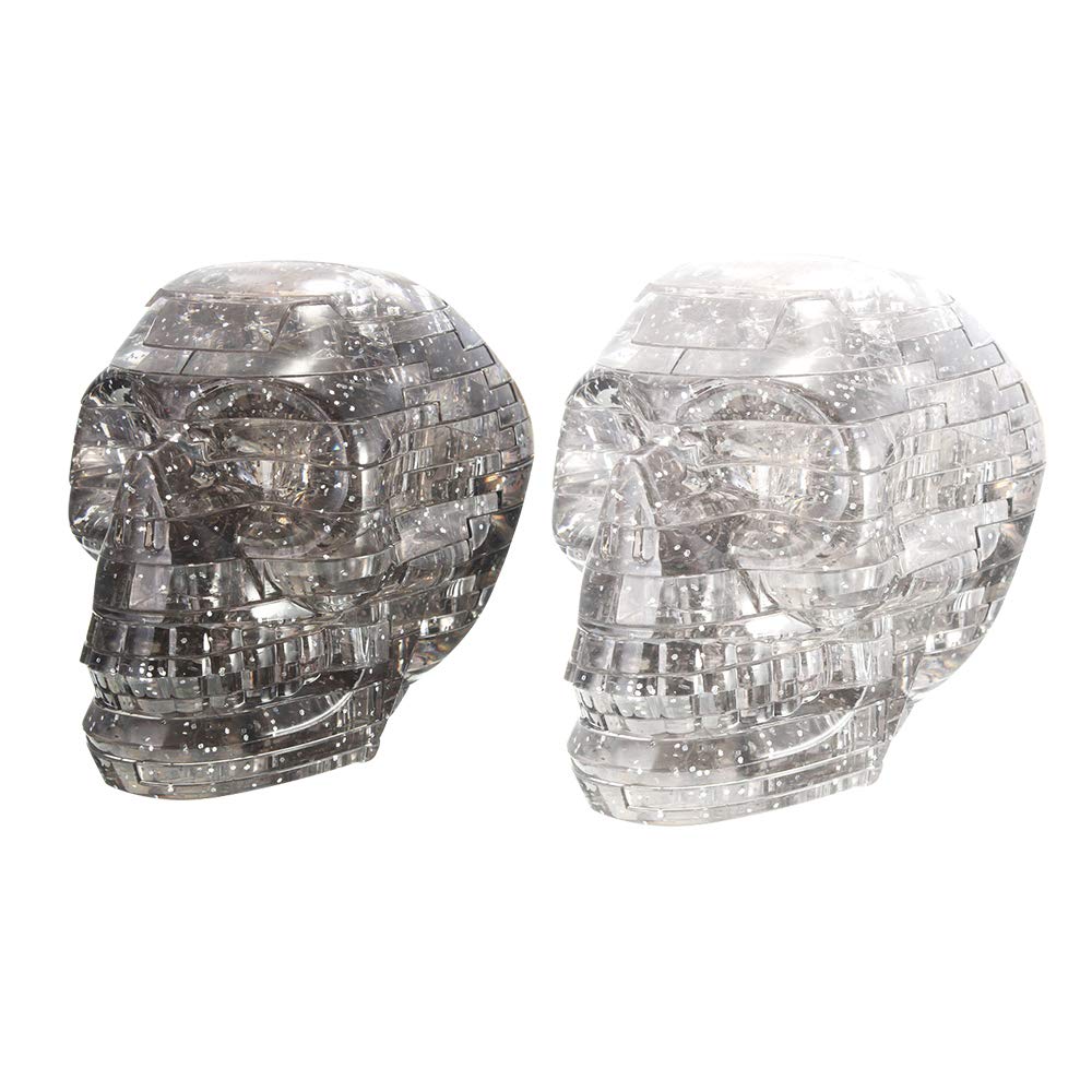 

SWAG STYLE Skull Crystal 3D Puzzle Home Puzzle 50 Piece 3D Toy Home LED Light Light Illuminated (White)