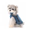 Denim Dog Jacket Small Breeds - Adjustable Back Fits Bichon Maltese Schnauzer Yorkshire Terrier