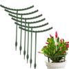 6pcs Plant Support Ring Metal Half Round Plant Stakes For Flowers Vegetables Indoor Leaf Plants