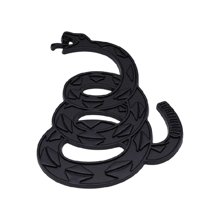 Automotive Metal Snake Emblem 3D Textured Decal Gadsden Style Design Dont Tread on Me Metal Car Sticker for Vehicle Bike