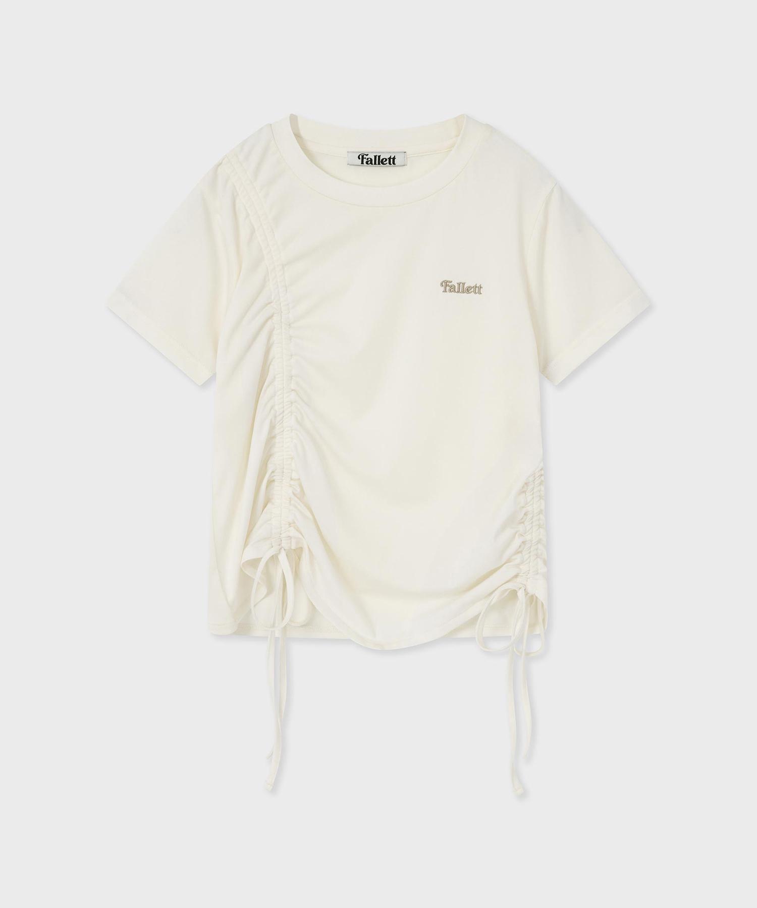 Pallet Asymmetrical Shirred Top Ivory Ivory/S