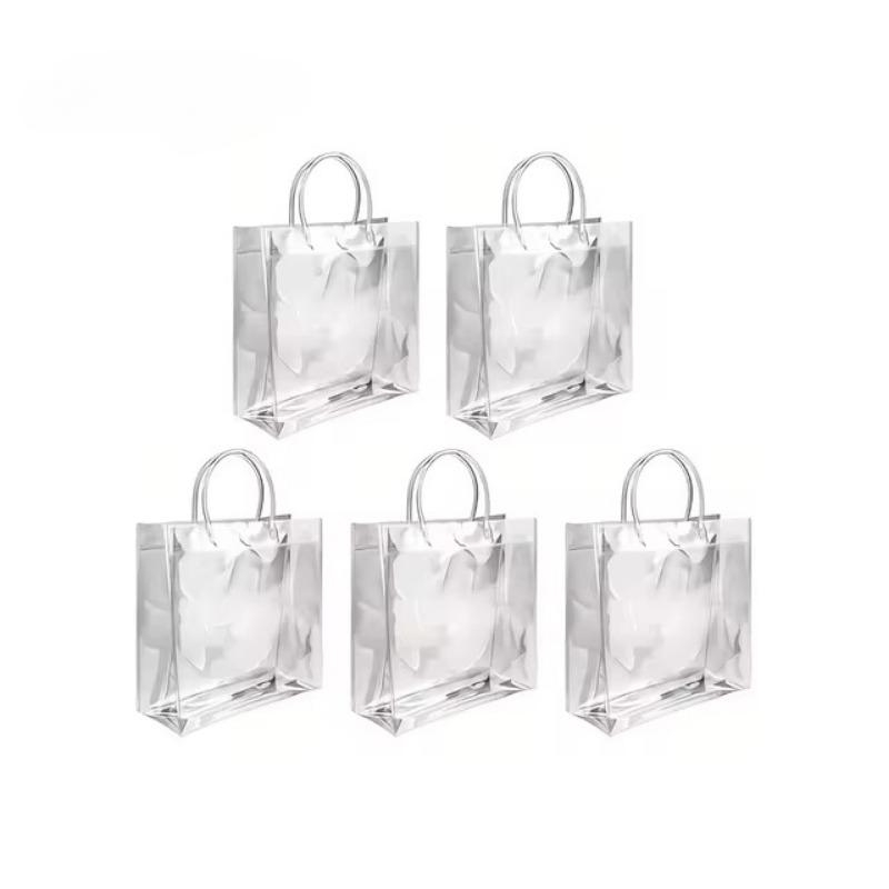 5/10/20PCS Transparent PVC Gift Bags Christmas Wedding Birthday Party Anniversaries Flowers Gifts Handheld Packaging Bags