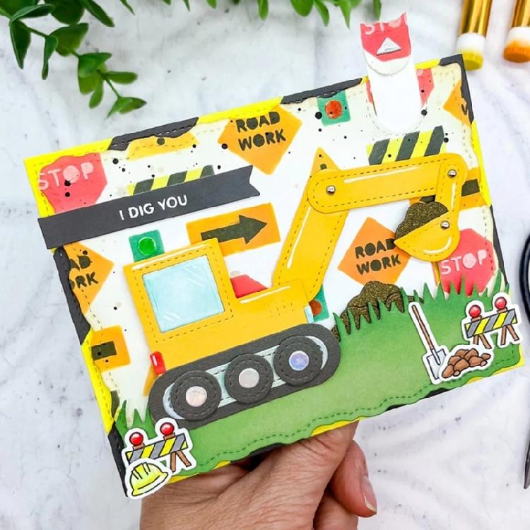 LKW Bagger Metall Stanzformen Schablonen Formen Präge Schablonen Stanzteile für Scrapbooking Kartenherstellung Dekorationen