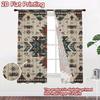 2D FLAT PRINTING 2pcs Curtains (Without Rod) Geometric Tribal Art Chic Curtain Cloth Versatile Durable Polyester Curtains