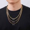 Vnox Set de Collar de Cadena 50/55/60 cm, Color Plata Oro Acero Inoxidable Collar Básico, 3 Piezas/set Joyería de Collar Regalo para Hombres Mujeres