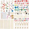 352Pcs Lip Gloss Keychain Making Kit, DIY Charms Key Chain Kit