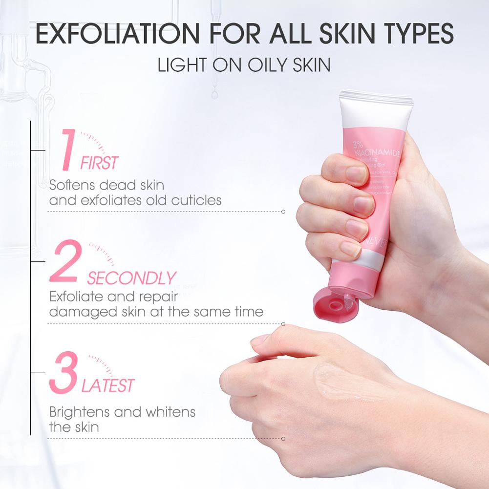 Niacinamide Exfoliating Gel Whitening Facial Body Scrub Blackhead Skincare Exfoliators Whitenin M6G3