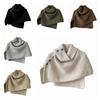 Thicken High Neck Scarf Warm Scarves Knitwear Classic Women Winter Shawl  Women