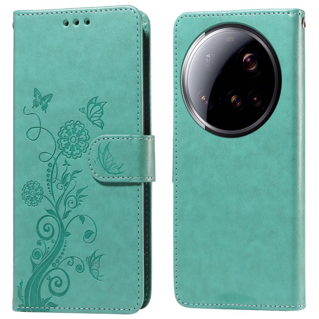 For Xiaomi 15 Ultra Case Butterfly Floral Imprint Wallet Stand Leather Phone Cover
