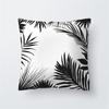 Black and White Tropical Plant Leaf Print Pattern Cushion Cover Home Living Room Sofa Decorative Pillow Pillow Cover 45x45cm