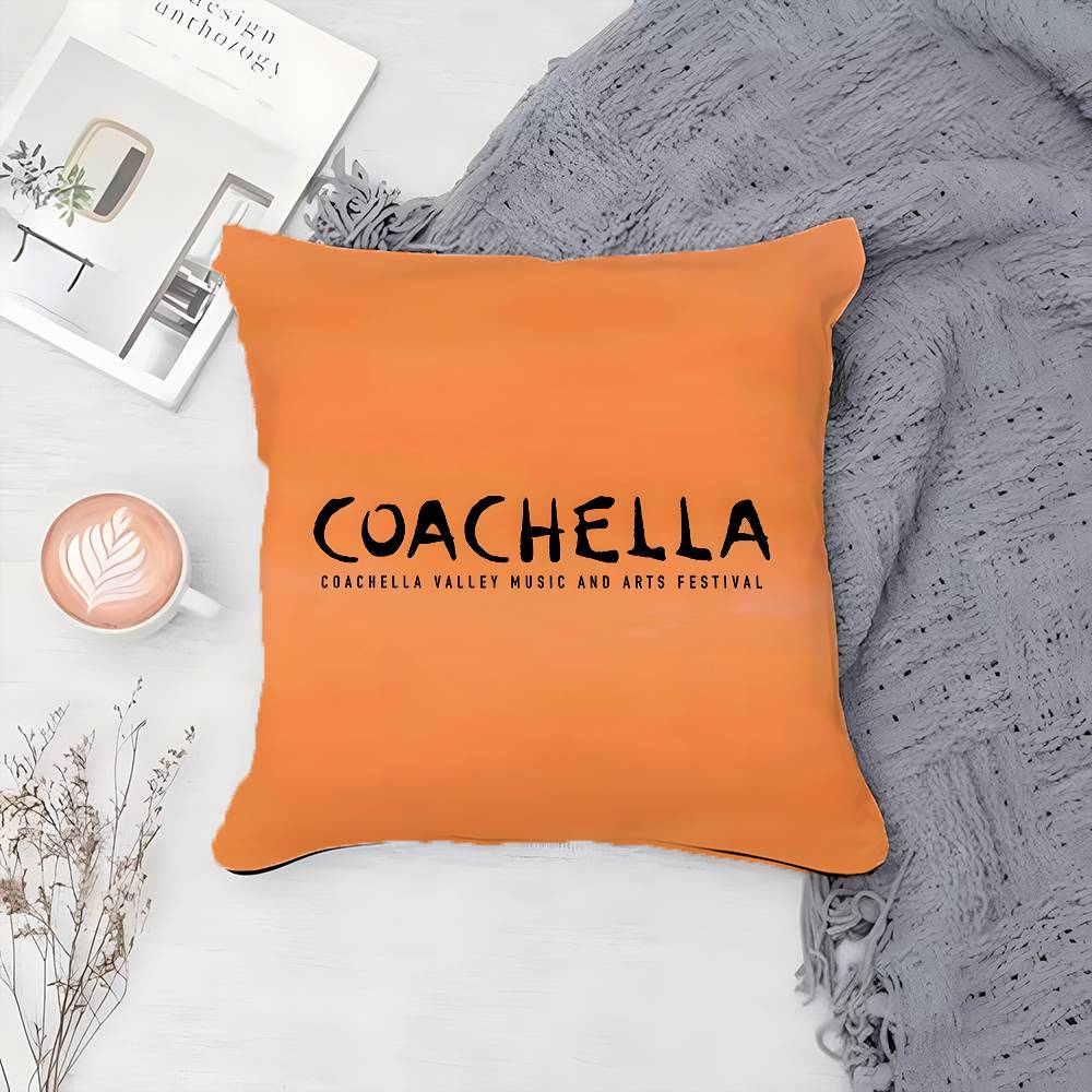 Coachella Valley Music Arts Festival Pillow Case Printing Pillowcase Living Room Sofa Cushion Cover Bedroom Room Decor