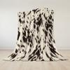 Black & Cream Speckled Flannel Blanket Warm Soft Halloween Christmas Couch Warm Cozy Decorative Decor Gift for All Season