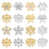 1/2/6Pcs Golden Metal Napkin Ring Faux Pearl Decor Snowflake Design Winter-themed Napkin Holders Weddings Parties Table Decor