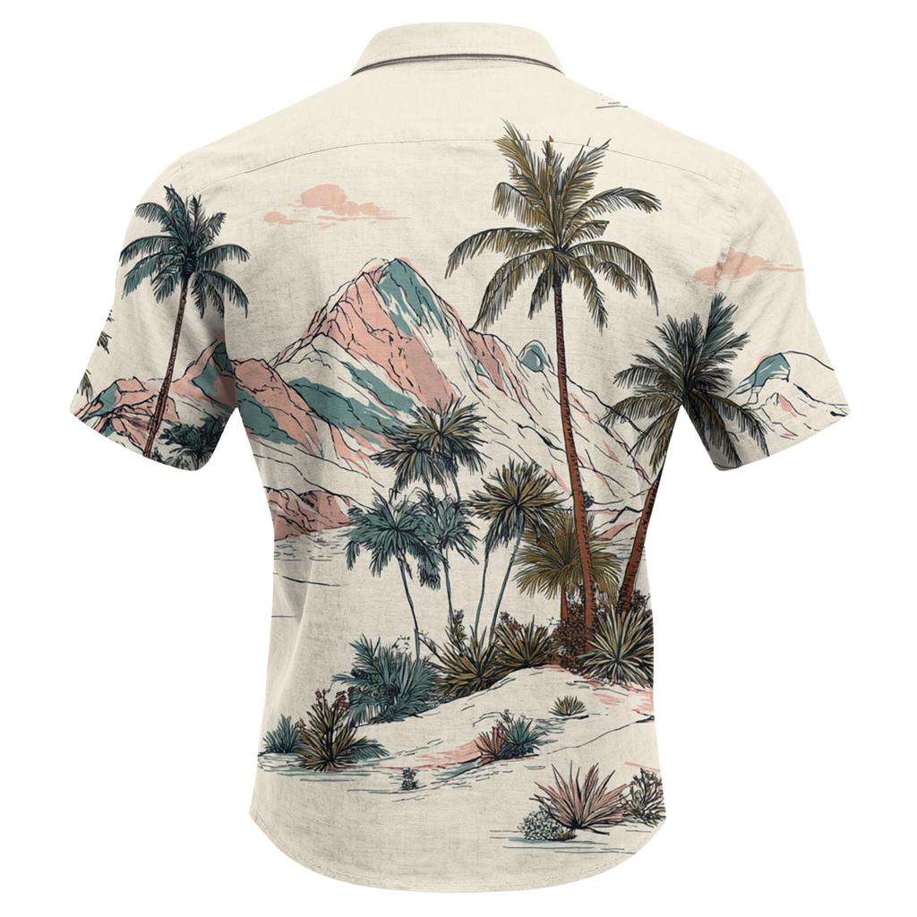 Men's Casual Fashion Printed Short-Sleeve Shirt