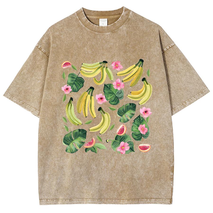 Short Sleeved T-shirts For Men And Women Heavy Cotton Loose Retro Old Washed Design Sense Clothes Ins Oversized T Shirt