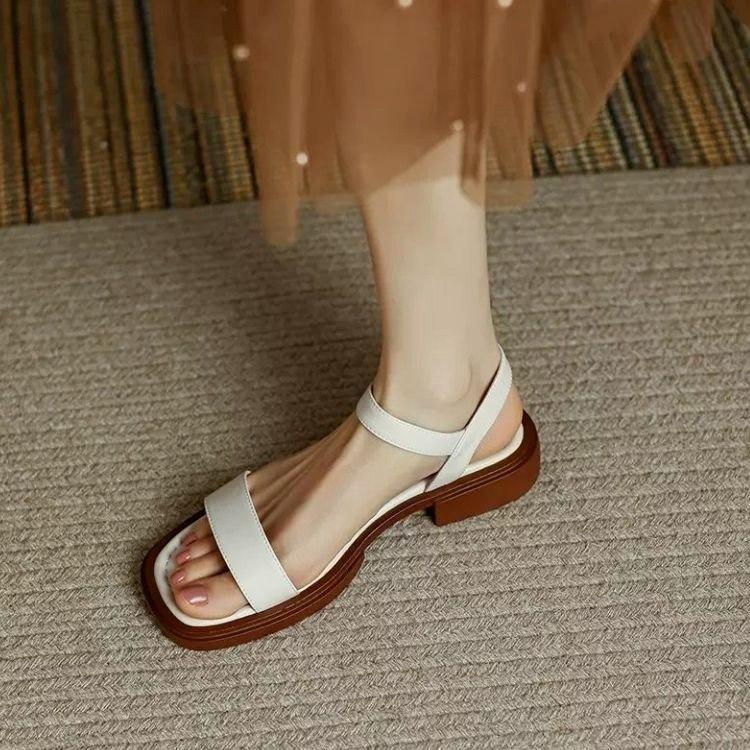 Flat-soled Sandals Women's 2025 Summer New Korean Version Versatile and Comfortable Outer Wear Simple Cool Super Fairy Princess Style Sandals