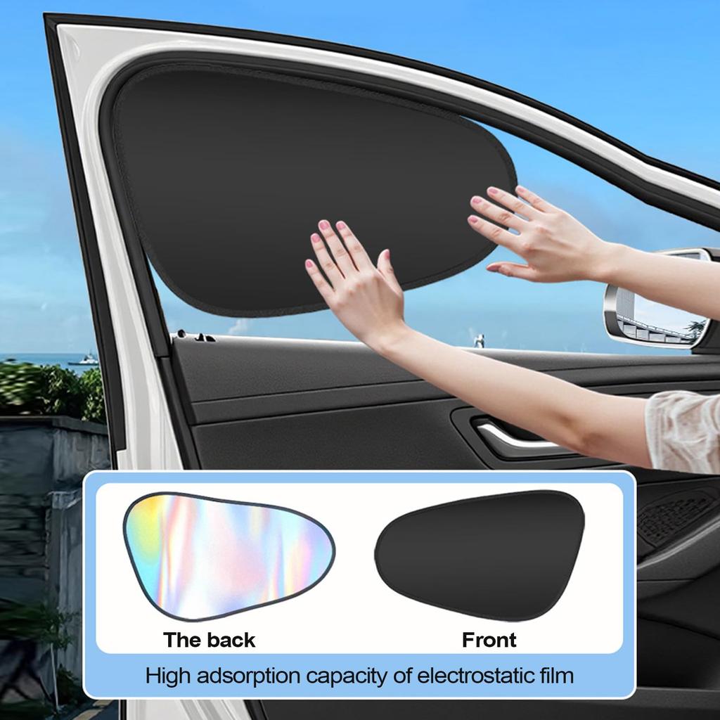 Car Window Sun Shades, Static Cling Car Film, Removable and Reusable Car Protector Gentle for Trucks and Family Friends