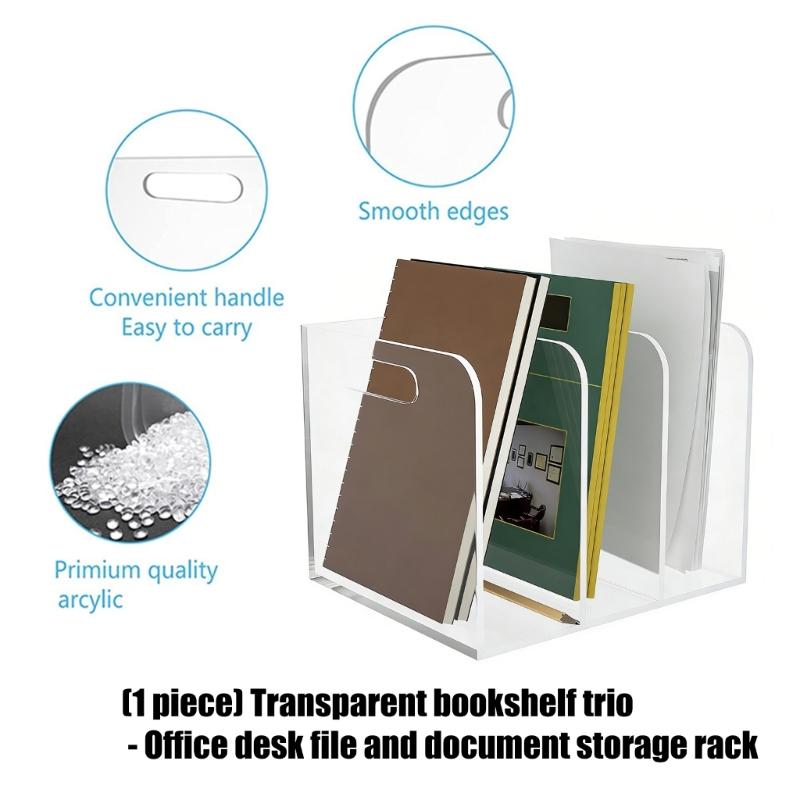 Sturdy MultiPurpose Shelf Book Rack for Magazines Folders Compartment And Office Essential Keep Desk Well Organized