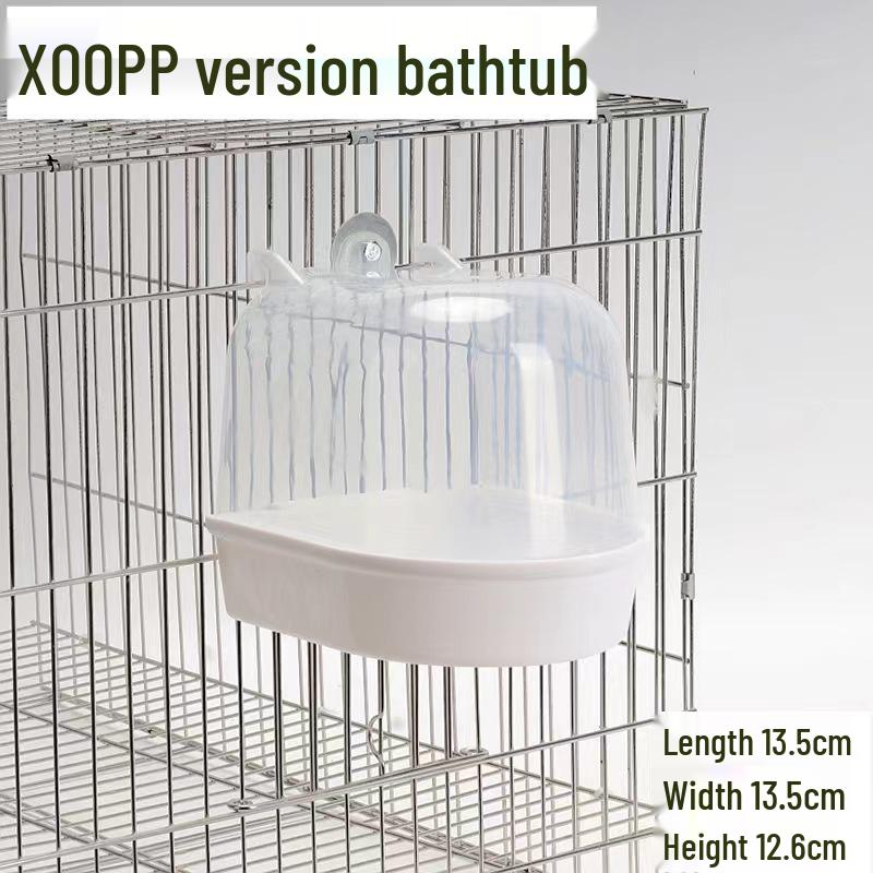 Transparent Large Bathing Basin Toy for Birds - Suitable for Mynas, Cockatiels, Lovebirds, Budgies
