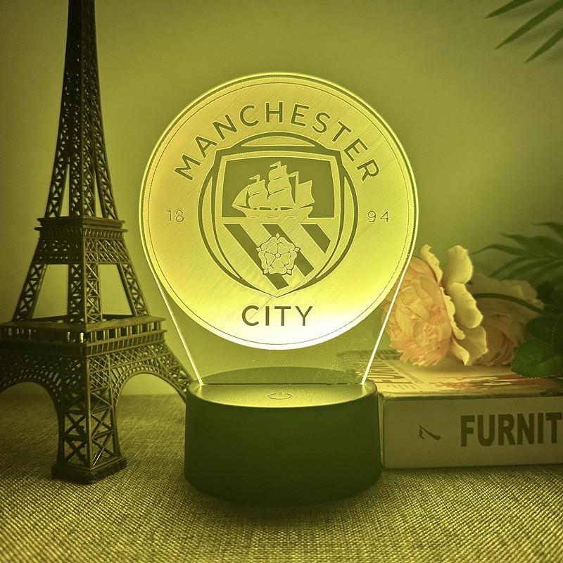 Night Led 3d Light Football Desk Lamp Illuminating Lights 7 Color Remote Gift