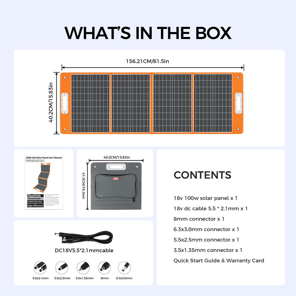 Flashfish P66+TSP100 Portable Power Station 300W Output Power 7 Outputs 3 Ways To Recharge 6-layer Protection