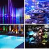 IP68 Wasserdichte Unterwasser-LED-Leuchten 12V RGB Mehrfarbig Aquarium-Licht Gartenbrunnen Teich Fischbecken Schwimmbecken Spot-Lampe