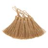 6Pcs Natural Jute Tassels Simple Rustic Style Natural Jute Widely Used Bookmark Tassels for Jewelry